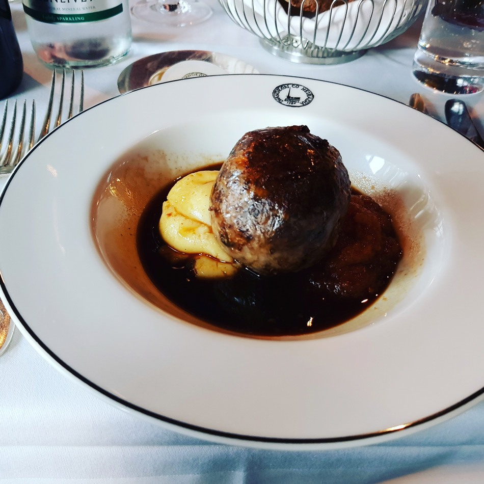 Scottish haggis at Boisdale in Canary Wharf