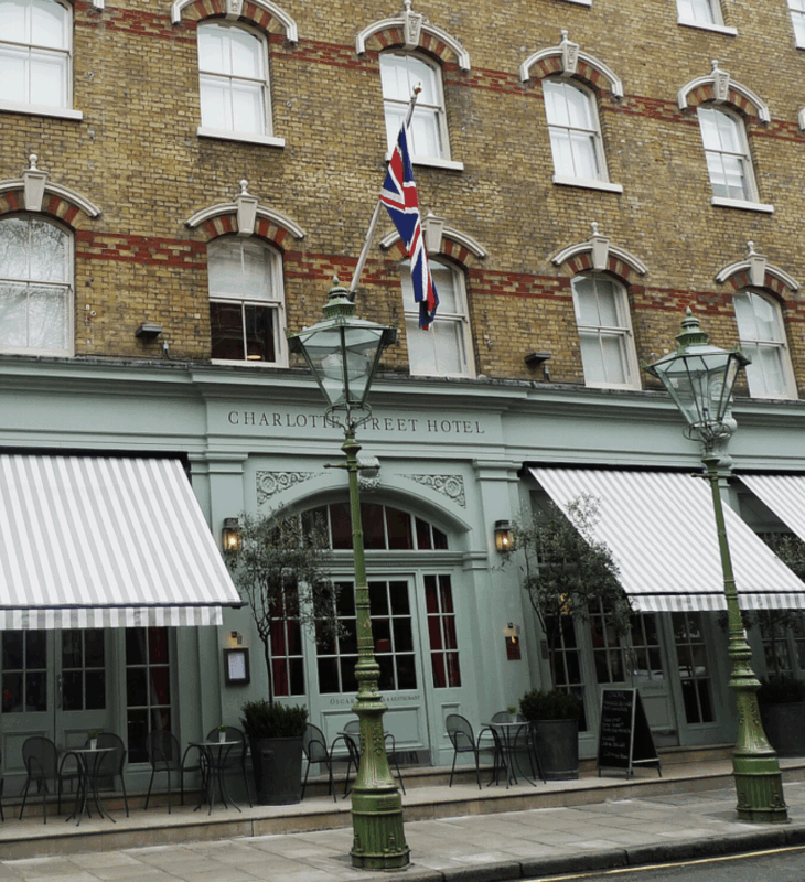 Oscar restaurant Charlotte Street hotel London modern British boutique fine dining