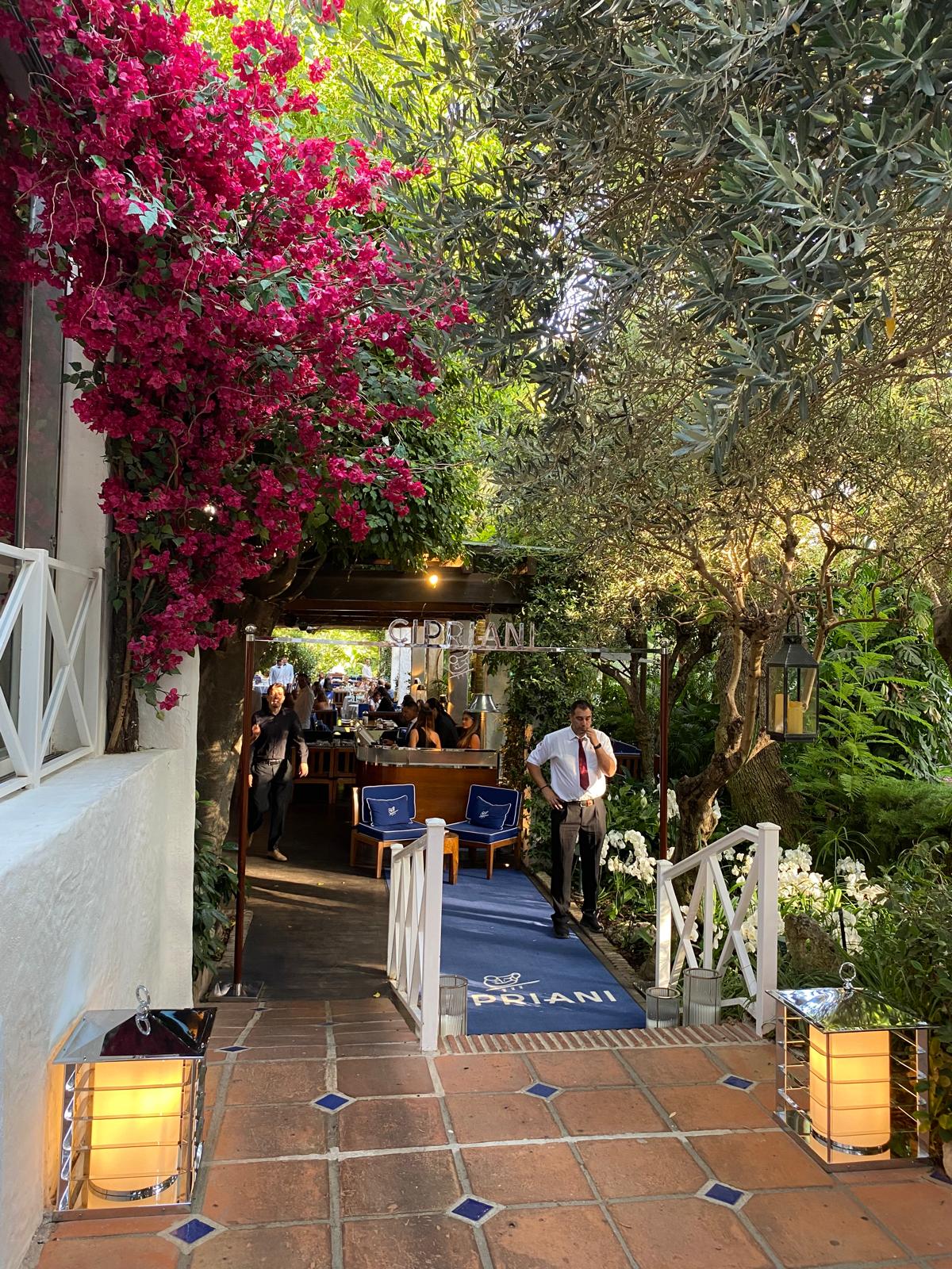 Cipriani restaurant interior Puente Romano Marbella classic Italian design