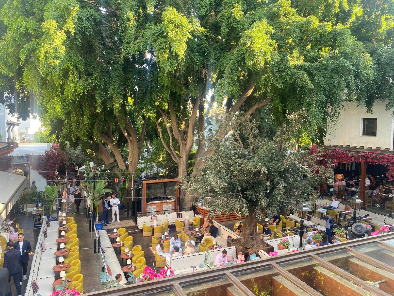 La Plaza Village Puente Romano Marbella restaurants courtyard