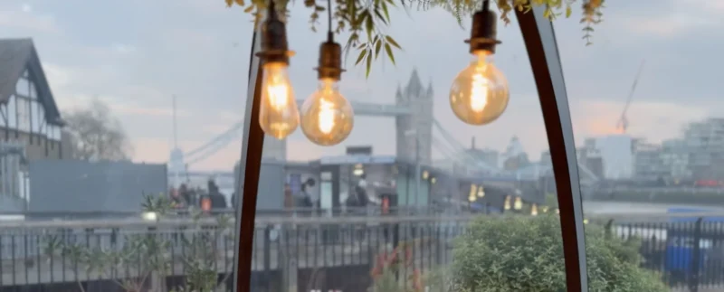 The Transparent Igloo Pods with Tower Bridge Views