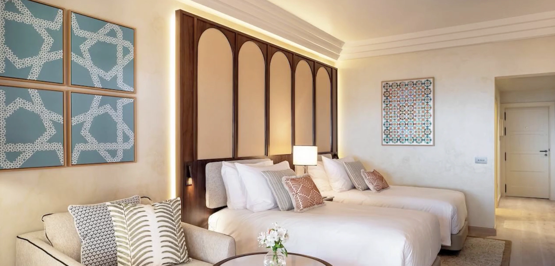 Gran Marbella Resort — room interior with Andalusian design and marble bathroom