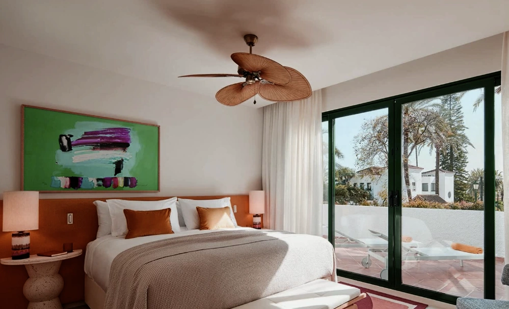 Kimpton Los Monteros Marbella — bedroom interior by Cristina Carulla Studio