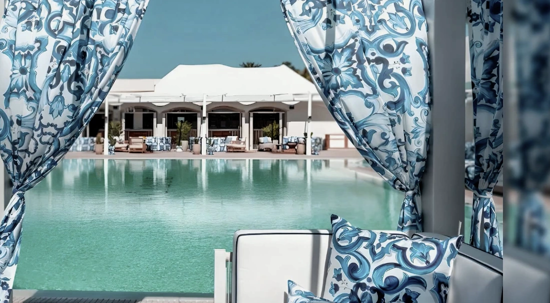 La Cabane beach club at Kimpton Los Monteros — Dolce & Gabbana partnership, Marbella coast
