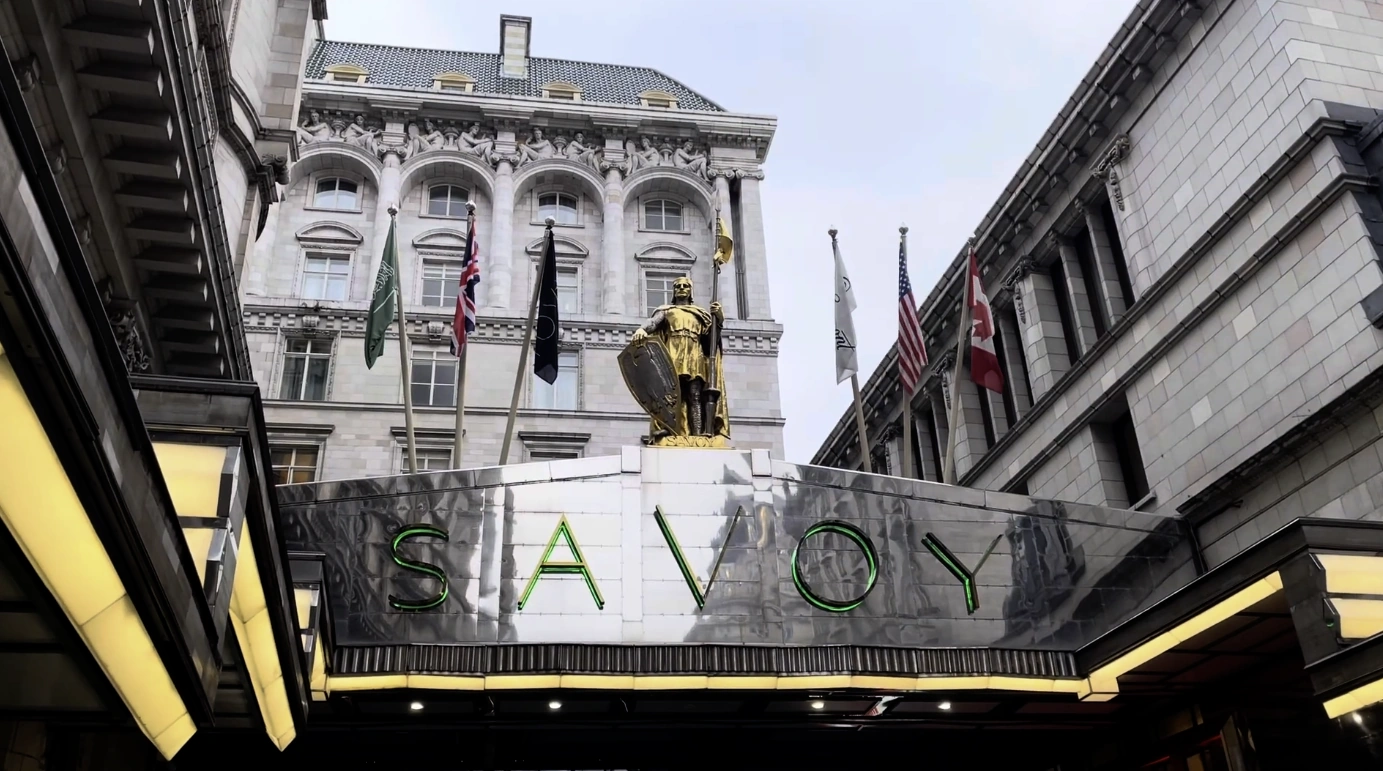 The Savoy Hotel London sign