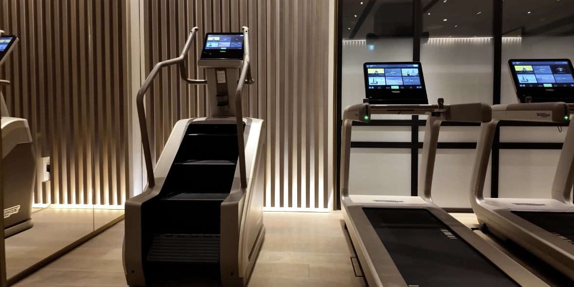 The Chancery Rosewood — fitness centre cardio room with treadmills and StairMaster