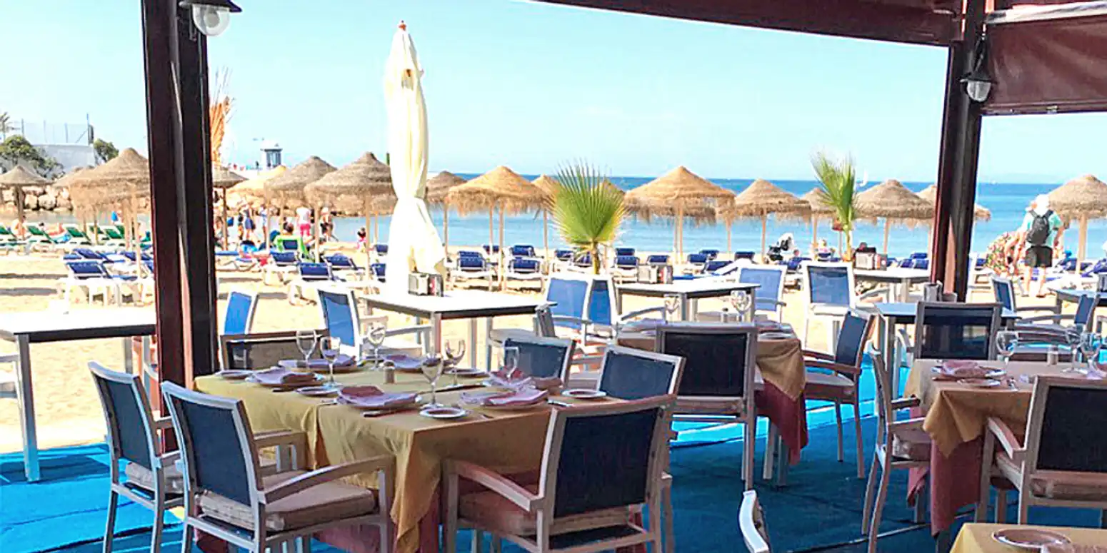 Chiringuito El Faro on Playa El Faro central Marbella beside the lighthouse