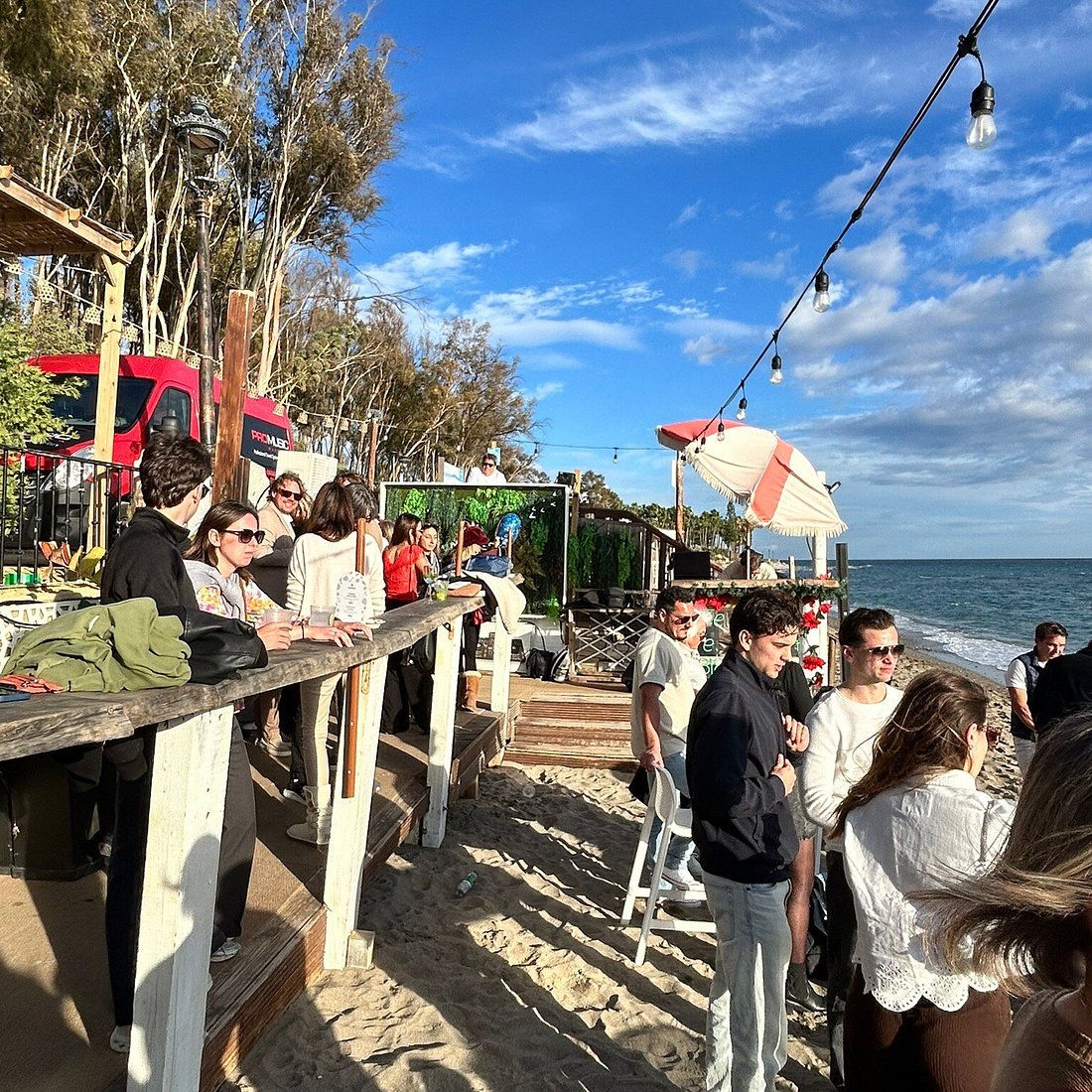 Victor's Beach chiringuito on Golden Mile Playa del Ancón, Marbella