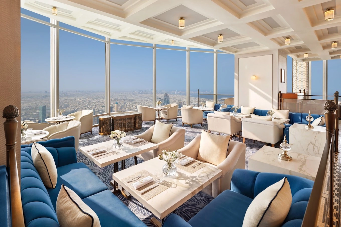 At.mosphere restaurant Level 122 Burj Khalifa Dubai dining room