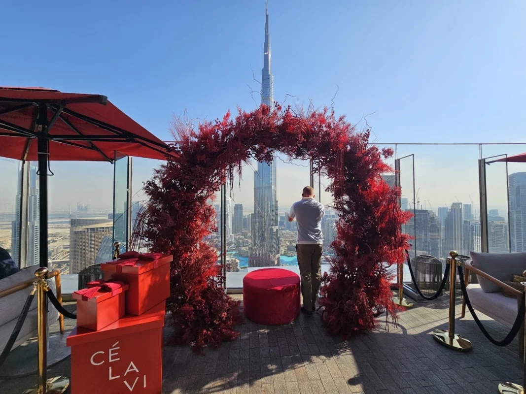 CE LA VI rooftop restaurant Address Sky View Dubai Burj Khalifa skyline