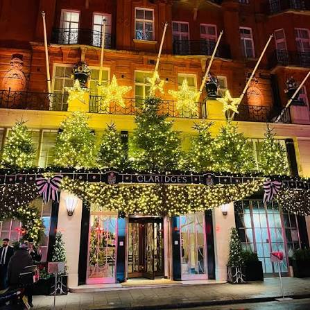 Best 5-star London hotels for Christmas and New Year, decorated hotel lobby