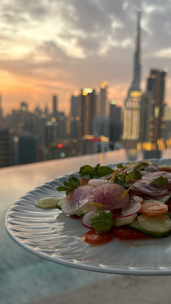 High Society restaurant The Lana Dubai rooftop Burj Khalifa view