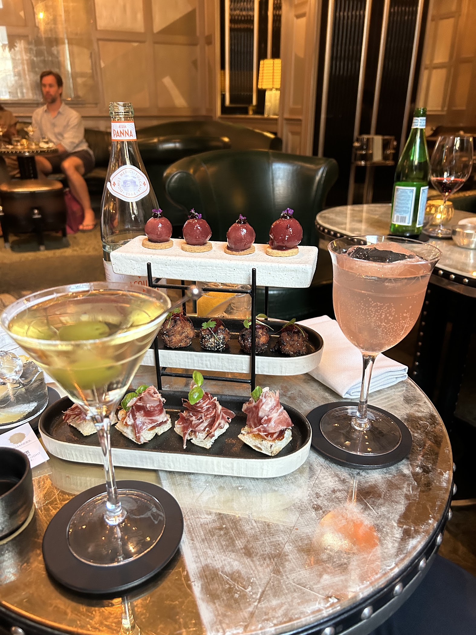 The Connaught Bar interior decorated for the festive season