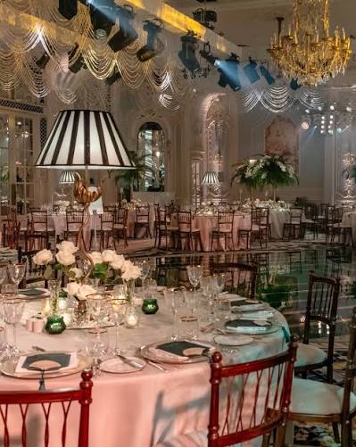 The Savoy Lancaster Ballroom set for the annual New Year's Eve black-tie gala