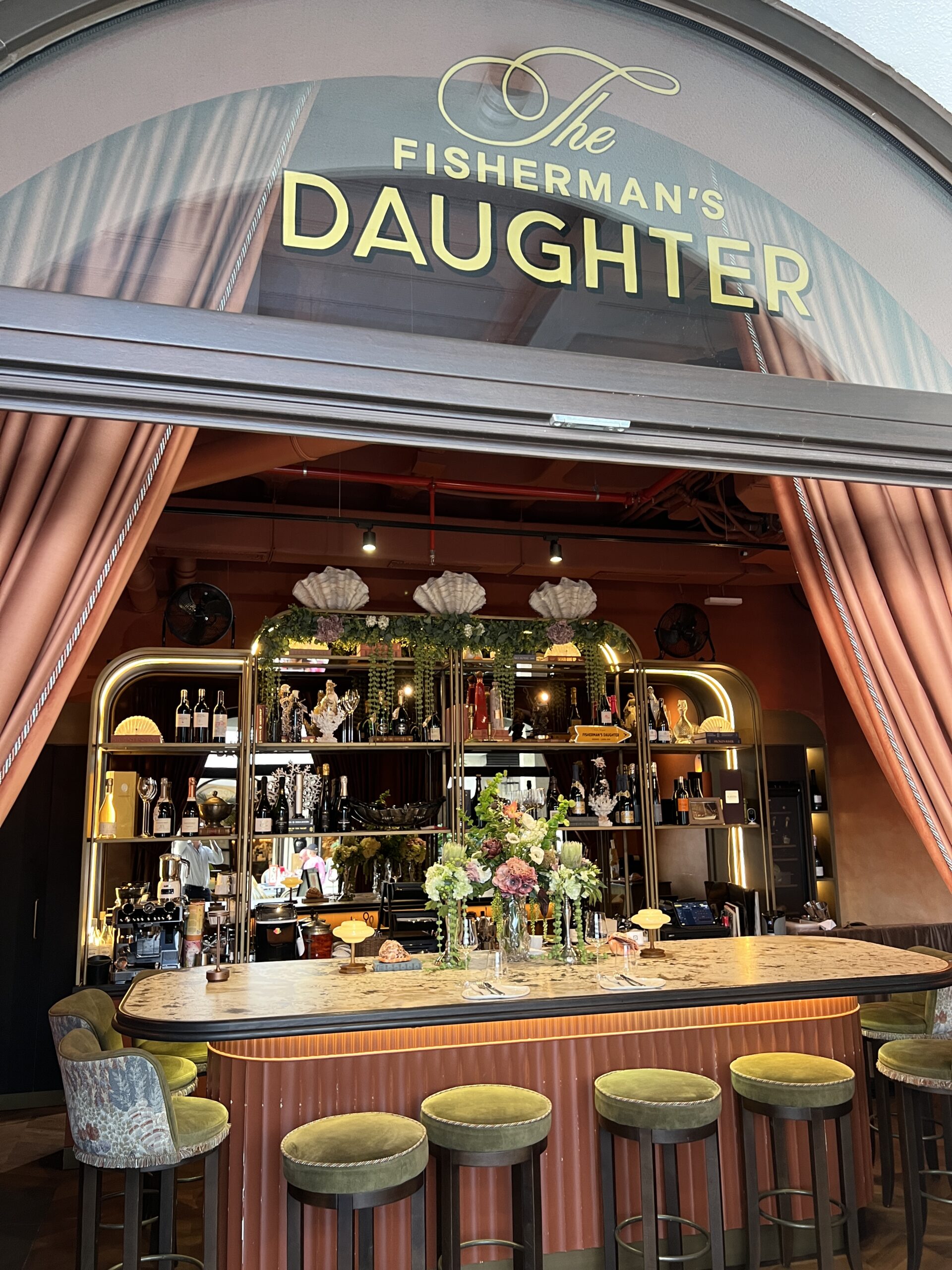The bar at The Fisherman's Daughter restaurant, Forum Marbella