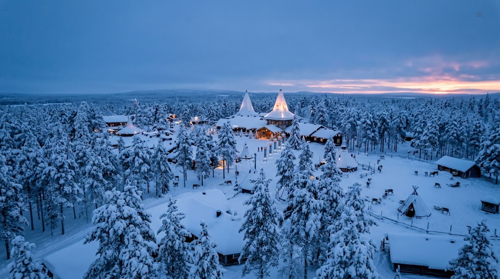 Rovaniemi in winter with deep snow and low Arctic light